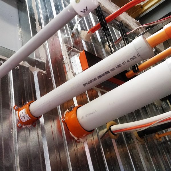 Fire Collar PVC Conduits Electrical & Data through speedpanel
