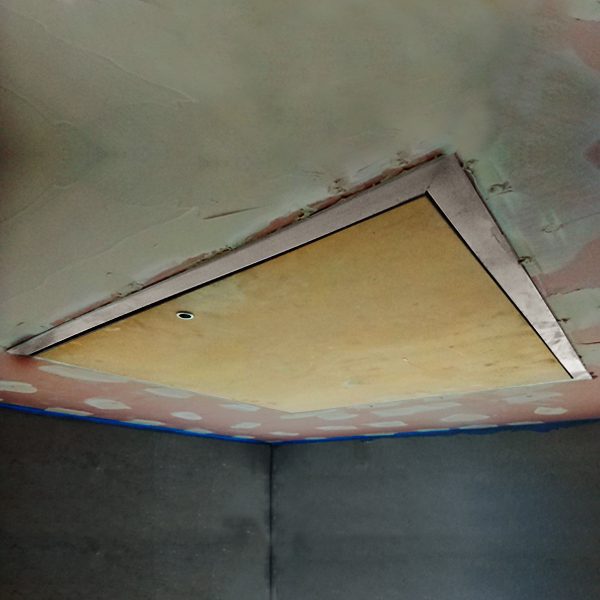 Plasterboard ceiling for fire protection