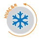 Blue HVAC&R Icon with snow icon