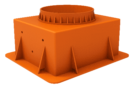 Fire collar Cast-in Floor Waste fire collar with low top spring loaded with intumescent material