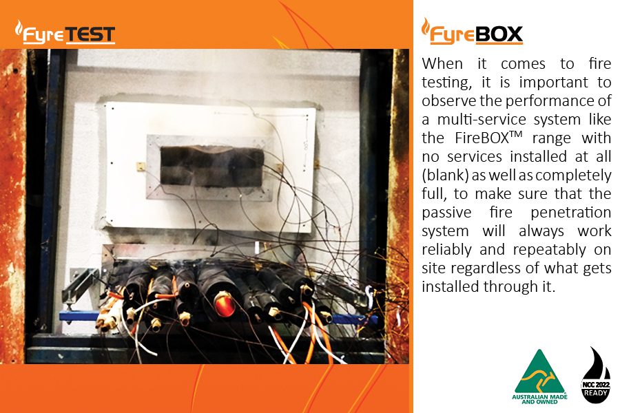 Installed FyreBOX after fire test