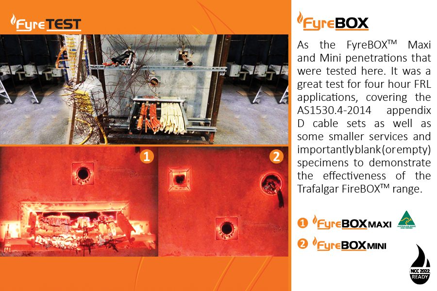 FyreBOX Maxi and FyreBOX Mini before and after fire test